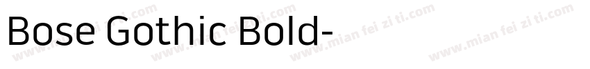 Bose Gothic Bold字体转换
